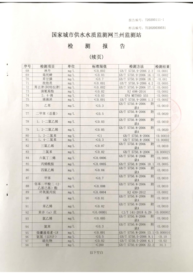 2020年上半年蘭州新區供排水有限公司出廠(chǎng)水檢測報告_03.jpg 2020年上半年蘭州新區供排水有限公司出廠(chǎng)水檢測報告_03.jpg